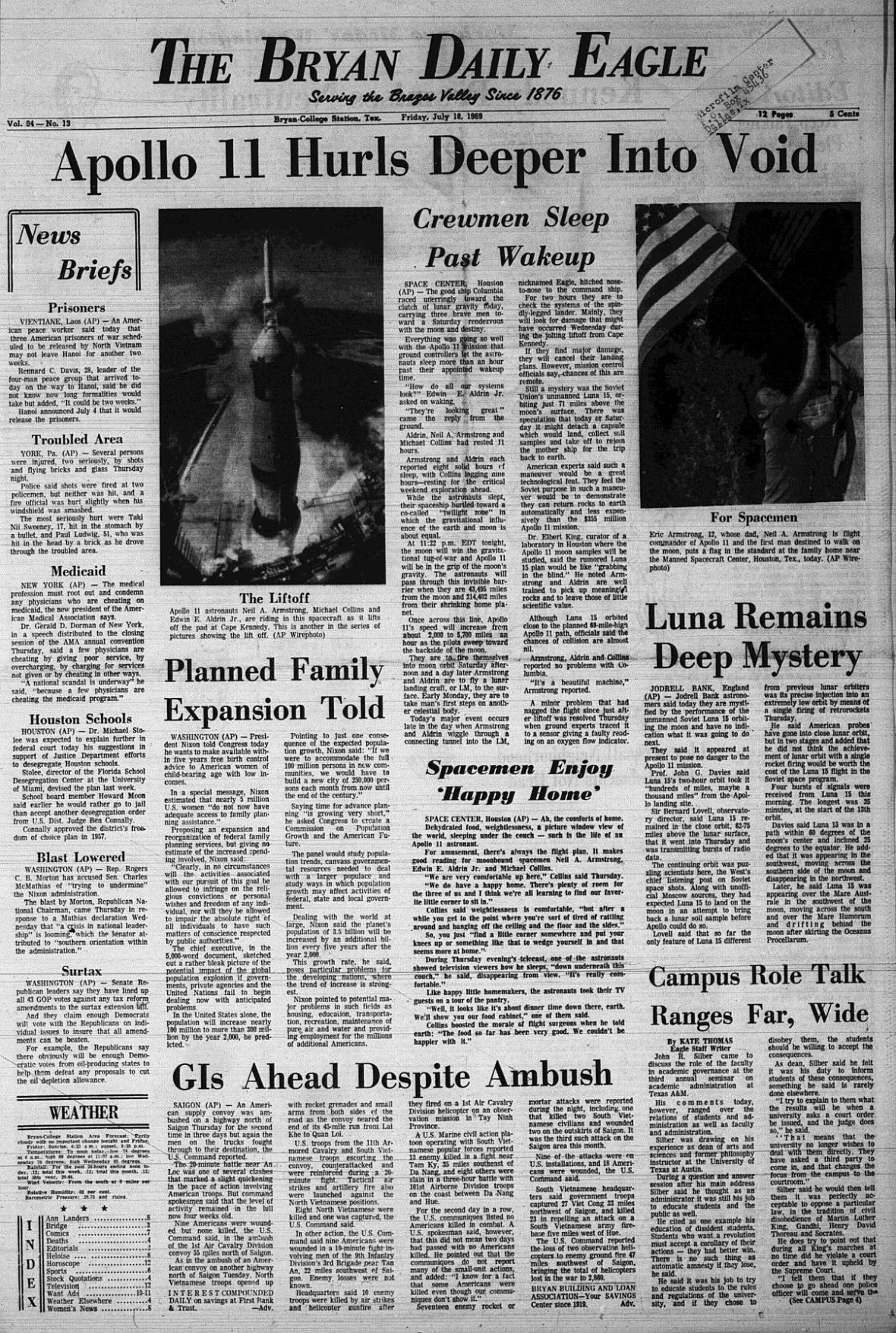 The Eagle Archives: July 18, 1969